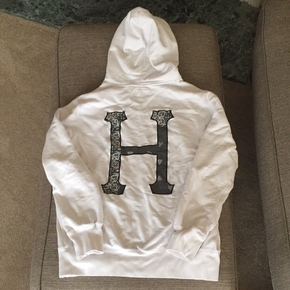 Men’s white HUF sweatshirt size medium - Picture 2 of 4